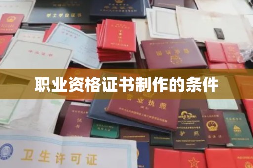 茂林职业资格证书制作的条件