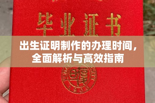 茂林出生证明制作的办理时间，全面解析与高效指南
