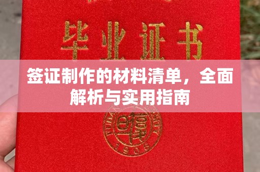 茂林签证制作的材料清单，全面解析与实用指南