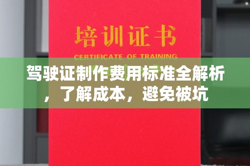 茂林驾驶证制作费用标准全解析，了解成本，避免被坑